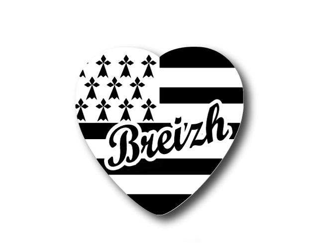 Autocollant coeur breizh